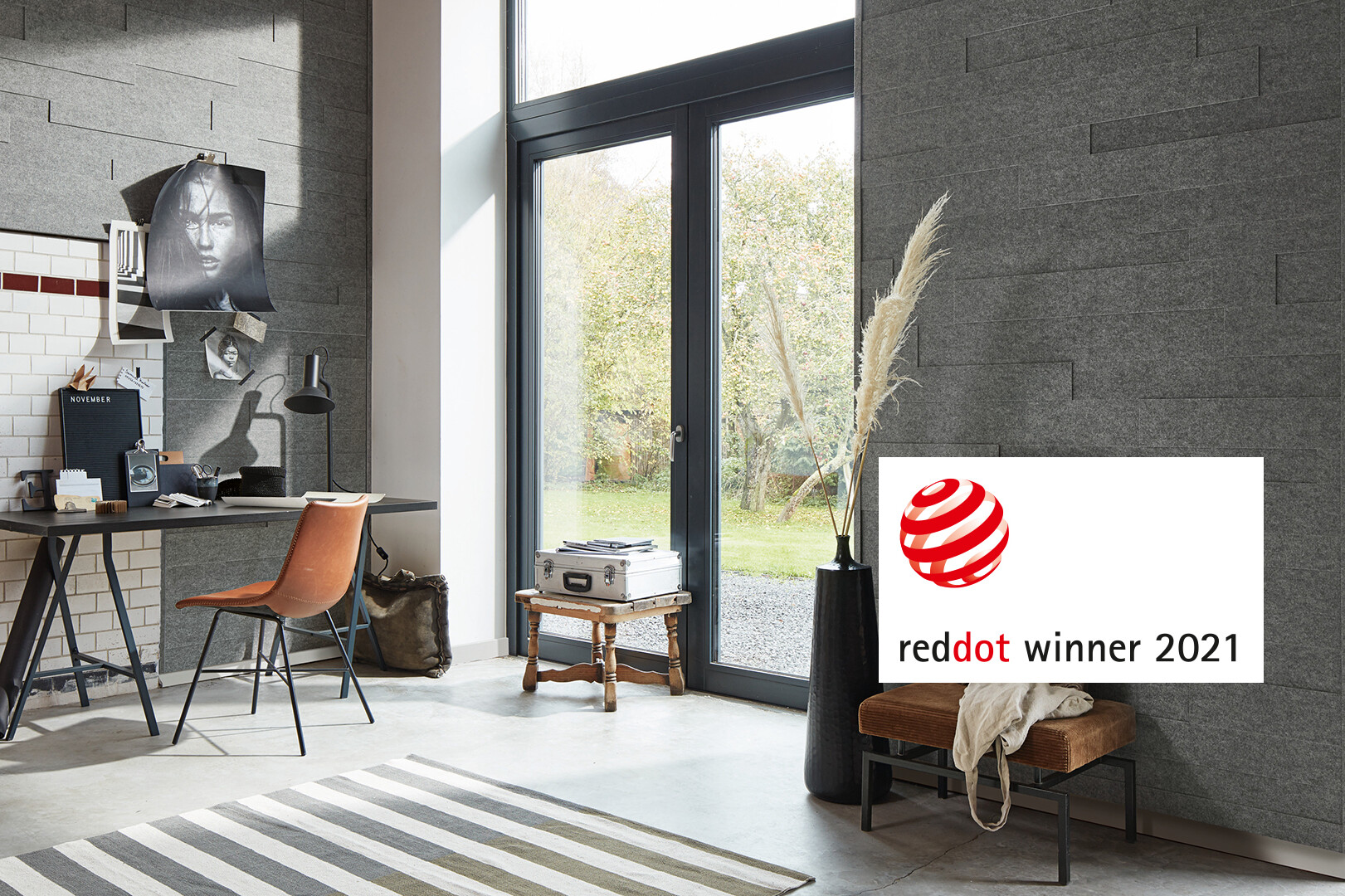 2021: Auszeichnung mit dem ReDot Designaward für Filzpaneele MEISTER Filzpaneele mit dem RedDot Award