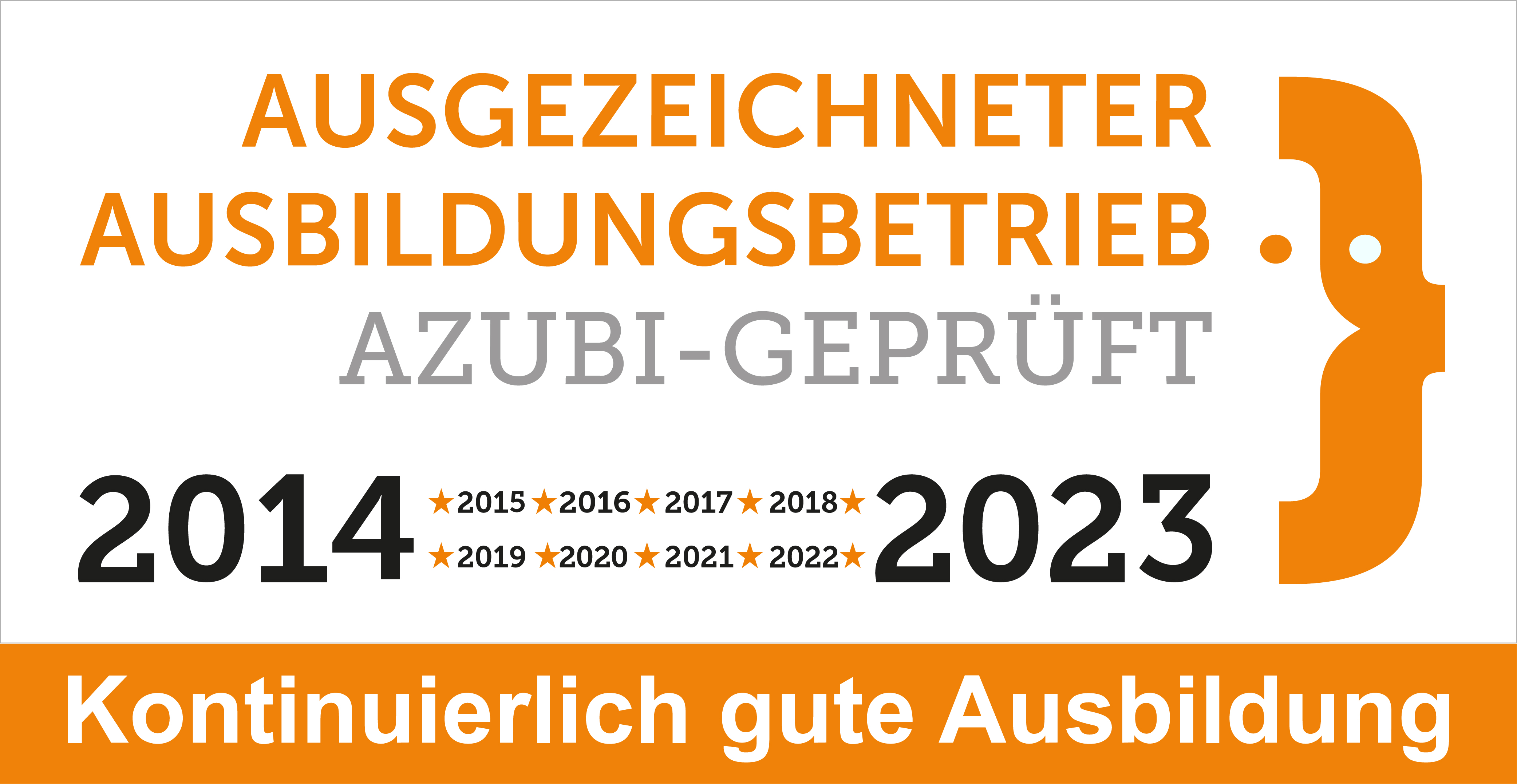 Siegel Ausgezeichneter Ausbildungsbetrieb 2021